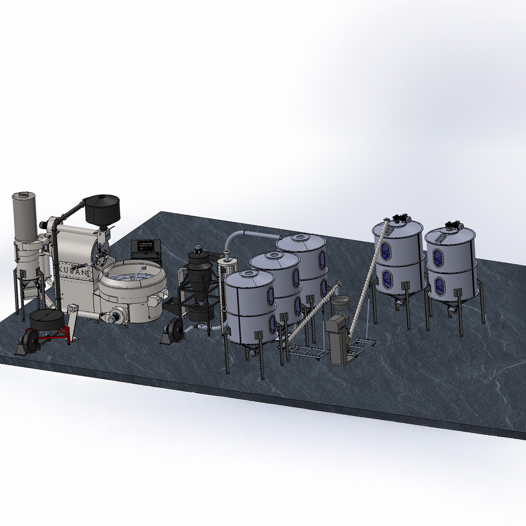 600kg silo kuban00234 - Industrial Coffee Bean Silo systems