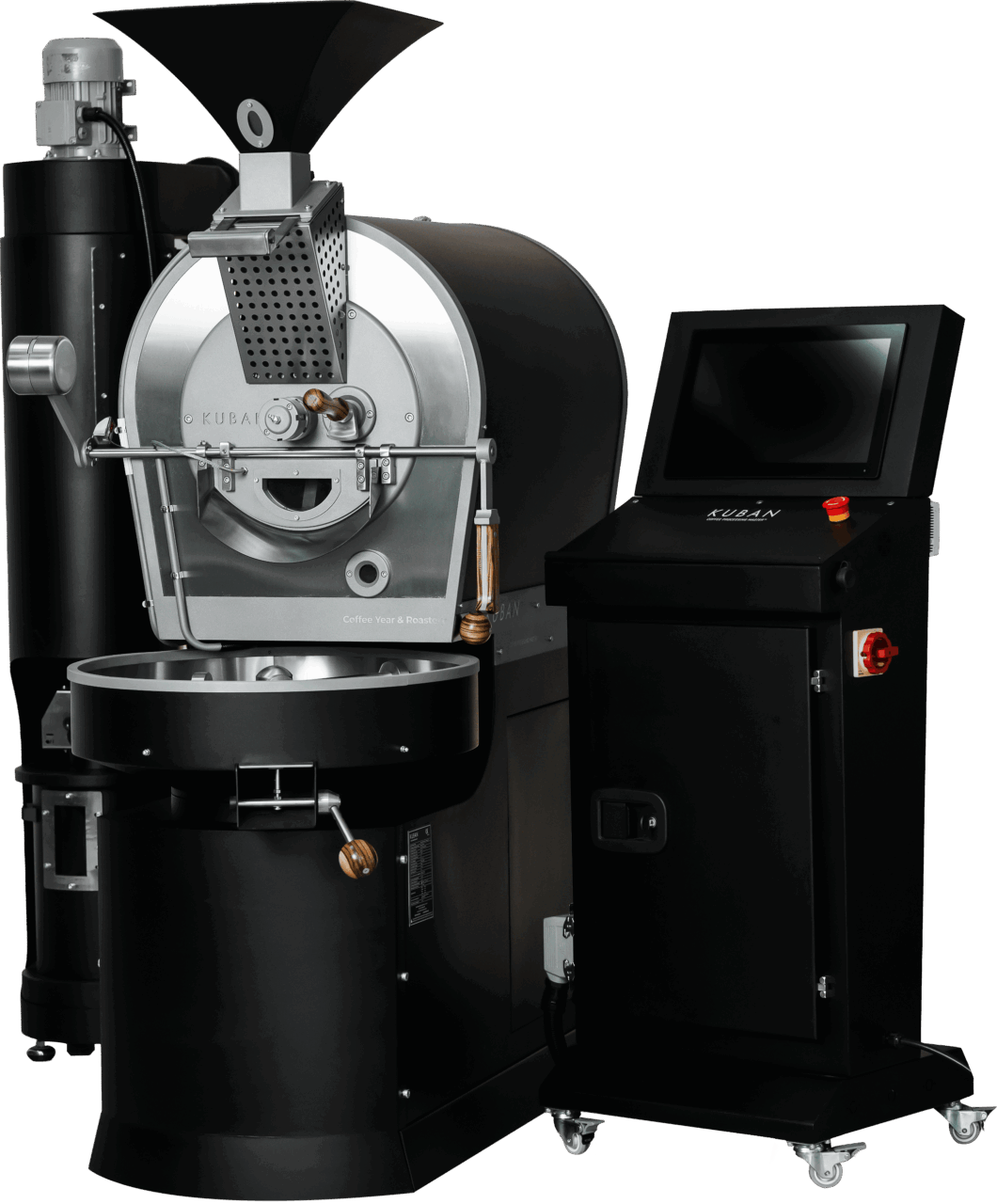 kuban supreme v2 3kg coffee roaster angle - Supreme V2 3 Kg – Consistent Roasts, Distinctive Performance in Every Café